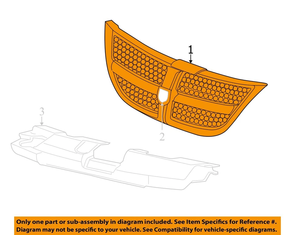 REJILLA SUPERIOR IZQUIERDA DODGE GRAND CARAVAN 02-03 4857747AA - NUEVO OEM Foto 3 de 4