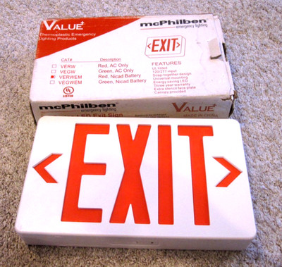McPhilben Emergency Lighting Exit Sign