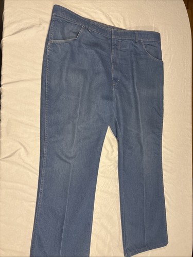Vintage 70s Comfort Action Sports Men's Jeans Western Boot Cut Light Blue