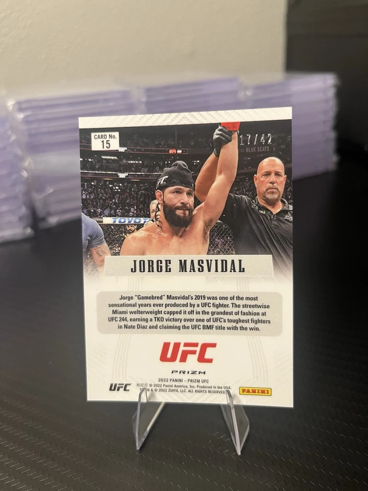 2022 Panini Prizm UFC Хорхе Масвидаль No116 Pink Pulsar Prizm /42 - Изображение 2 из 2