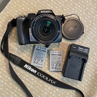 Nikon COOLPIX P80 10.1MP Digital Camera with 2 Batteries, Charger & Neck Strap 
