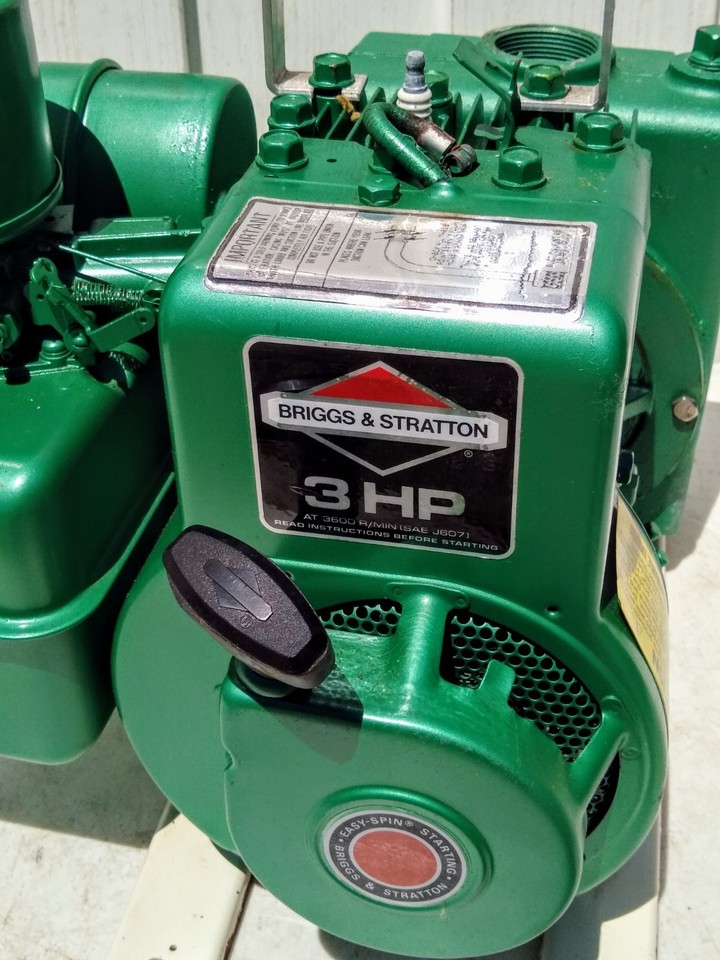 Strattonb VINTAGE BRIGGS & STRATTON B&S 3HP ENGINE MOTOR PUMP NOS GOCART MINI ...