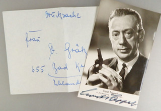 Autogramm deutscher Film TV und Theater Schauspieler Horst Tappert (132373)