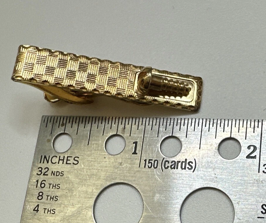 1/20th 12k gold filled Yellow Gold Colored Tie Bar Clip/Holder with Wood Screw - Image 2 of 4