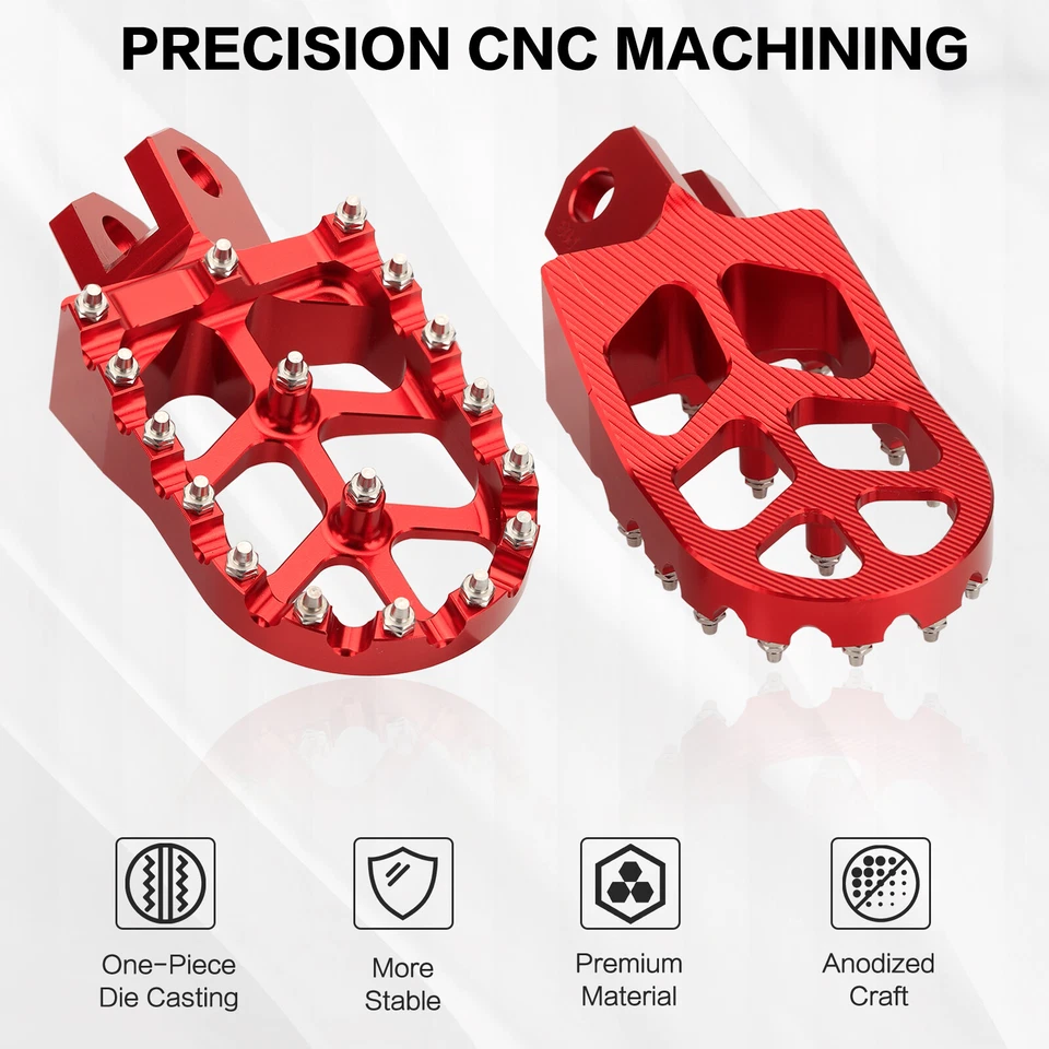 Reposapiés anchos reposapiés para Suzuki DRZ400 DRZ400E DRZ400S DRZ400SM RM125 RM250 Foto 3 de 4