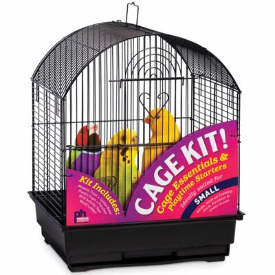 Prevue PetPrevue Hendryx 91101 Round Roof Bird Cage Kit, Black, 3/8''