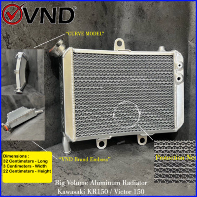 Kawasaki KR150 KR-150 Alumunium Radiator (Curve Model) VND Racing