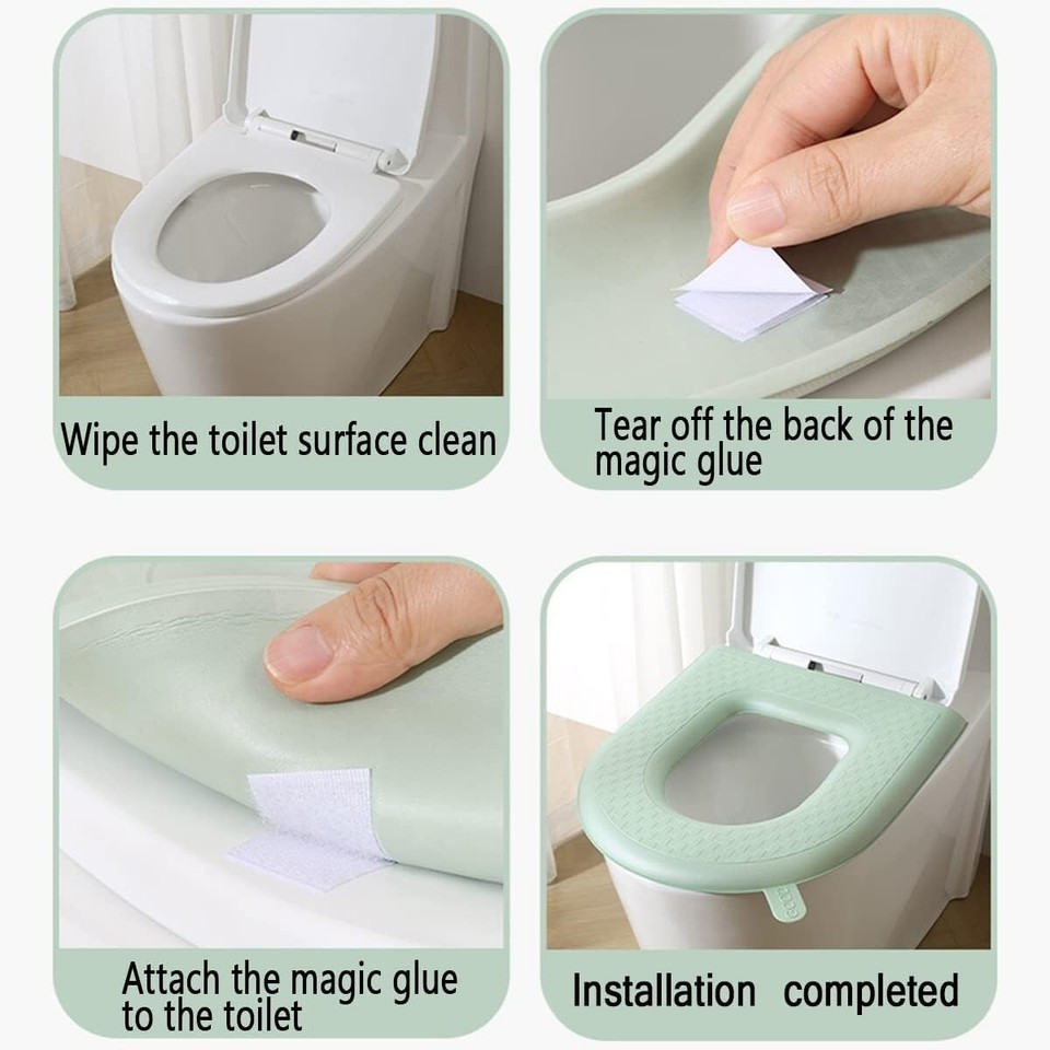 Waterproof Soft Toilet Seat Cover Bathroom Non Slip Toilet Seat Pad