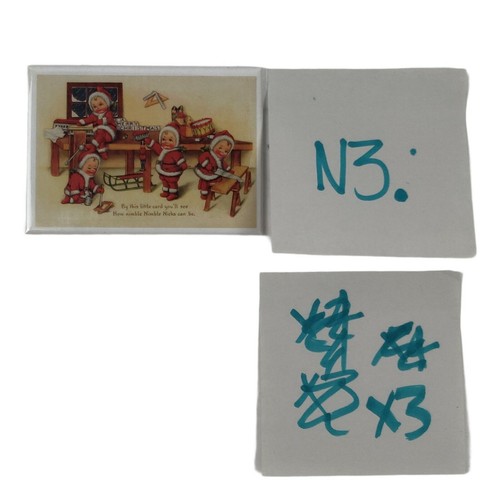 Small Kewpie Elves in Santa's Workshop Christmas Fridge Magnet 3.5x2.5 USA Made - Picture 5 of 5