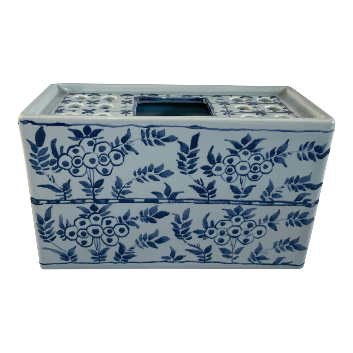 Vintage Dutch Delft Faience Flower Brick Vase | eBay