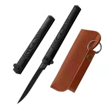 Mens Pocket Folding Knife Sheath Stainless Steel Blade Outdoor Hunting Tactical