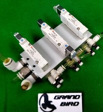 SMC SY5240-5LZ Solenoid Valve Base Mount W/ SY5240-5LZ (3), USED