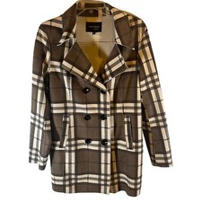 Rebecca Elliot Outerwear Plaid Faux Suede Jacket Size Medium