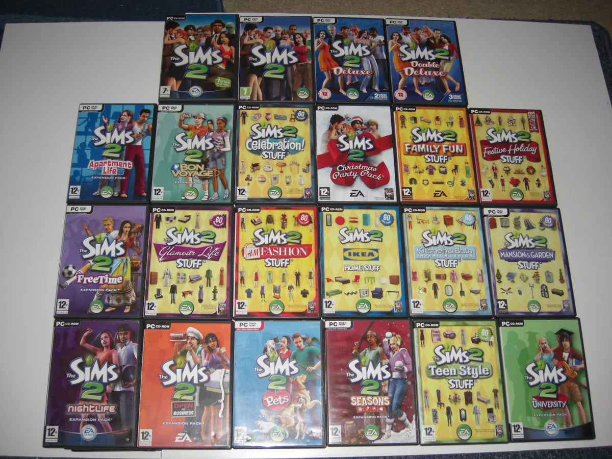 The Sims 2 / Expansion Pack Pc Sims2 Base game / Individual Add-On Simms  Packs