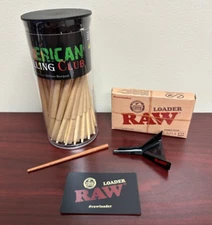 RAW Classic Pre-Rolled LEAN 100ct Cones w/Lean Cone Loader