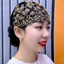 Beaded Lace Flower Hats Women Muslim Head Cover Wrap Caps Islamic Bonnet Beanie