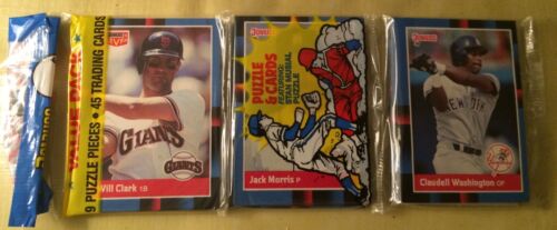 1988 Donruss Baseball Rack Pack Will Clark MVP Jack Morris Claudell Washington