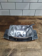 Velvet by Stanley Roberts 18-8 Stainless Steel Gravy Boat 12 oz W/Spoon Vintage