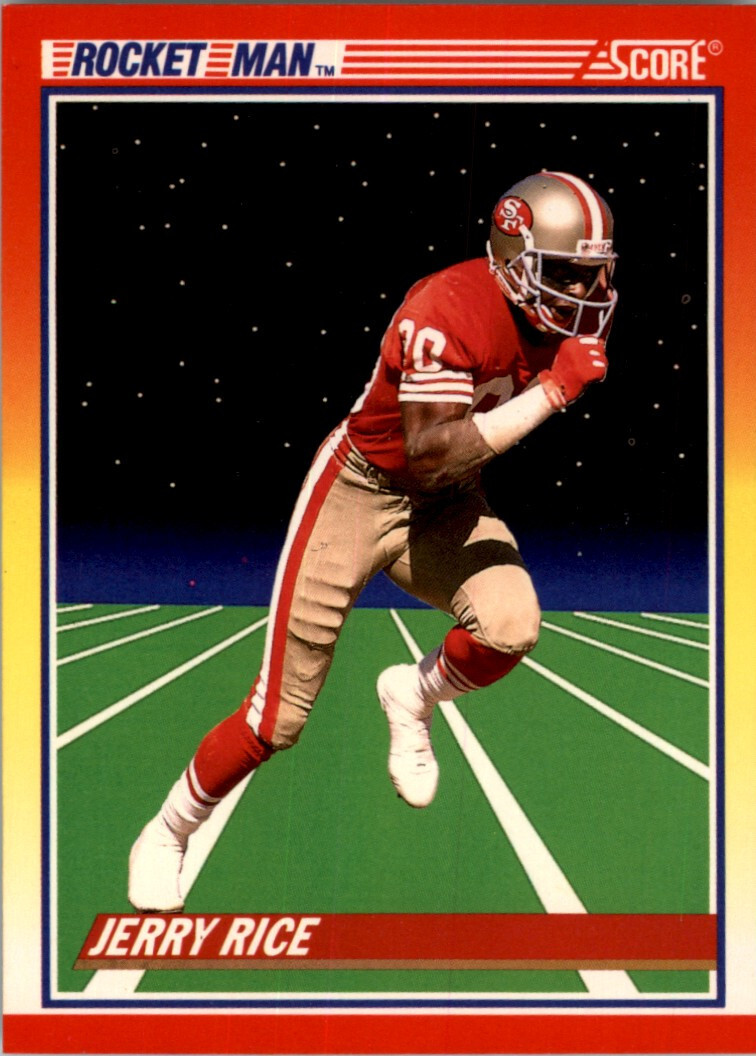 1990 Score #556 Jerry Rice Rocket Man SF 49ers HOF Football Base
