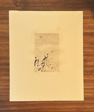 Pierre-Auguste RENOIR  3rd State Drypoint Etching-Sur la Plage a Berneval,c 1892