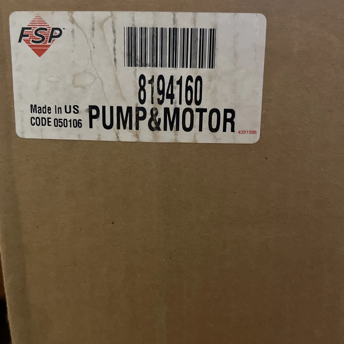 FSP 8194160 Kenmore/Whirlpool Dishwasher Pump and Motor Assembly 