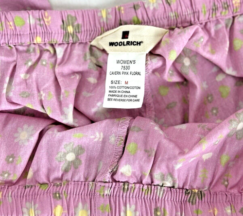 Woolrich Lounge Sleep Pants Cavern Pink Floral Print Size Women's Medium - Picture 4 of 4