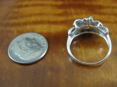 Ring Silver Plumeria Purple Stone Brushed Design Sterling Silver