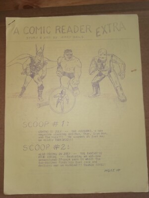 THE COMIC READER #16 Extra (Feb 1963) Early Comic Fanzine Rare! VG Bails
