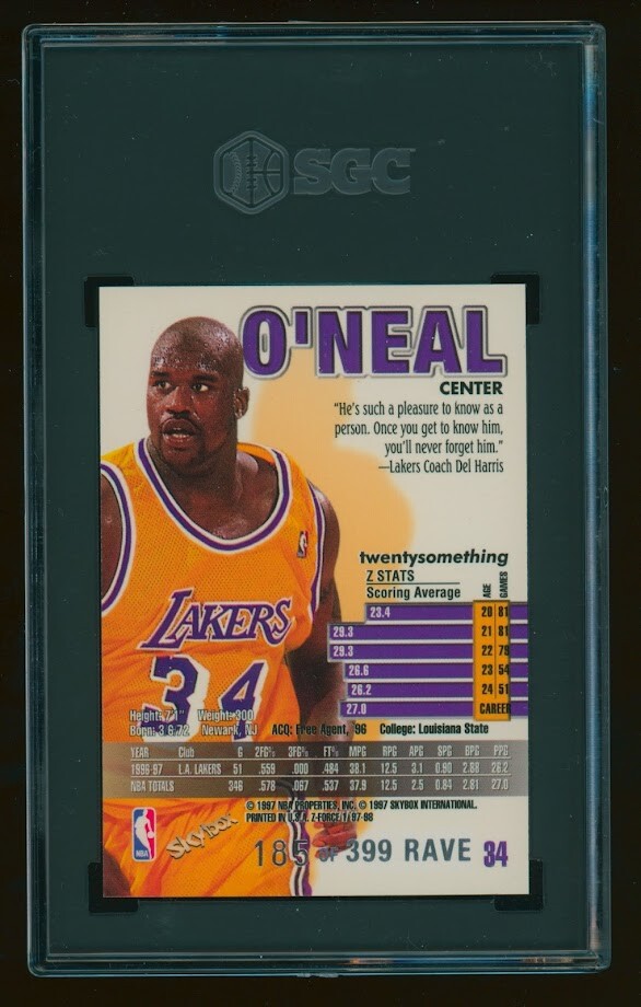 1997-98 Skybox Z-Force - Rave #34 Shaquille O'Neal /399 for sale online ...