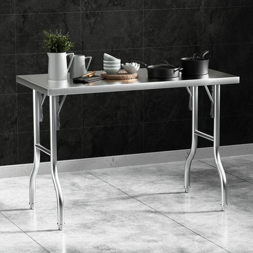 Cefito Stainless Steel Kitchen Benches Work Bench Food Prep Table Foldable 430 - Picture 5 of 5