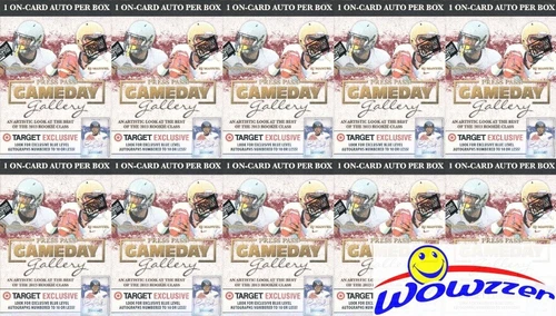 (10) 2013 Press Pass Gameday Gallery Football Sealed Blaster Box-10 AUTO RC
