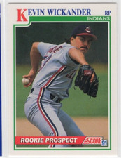 Kevin Wickander 1991 Score Baseball Base Rookie Prospect #355 Cleveland Indians