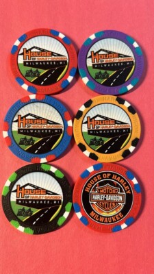 Harley Davidson Wide Print Poker Chips House of Harley HD in Wisconsin  (Pick 1)