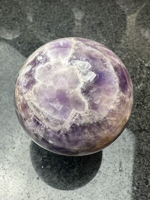 Große Traum Chevron Amethyst Kugel Kugel Natur Edelstein Kristall 356g M11