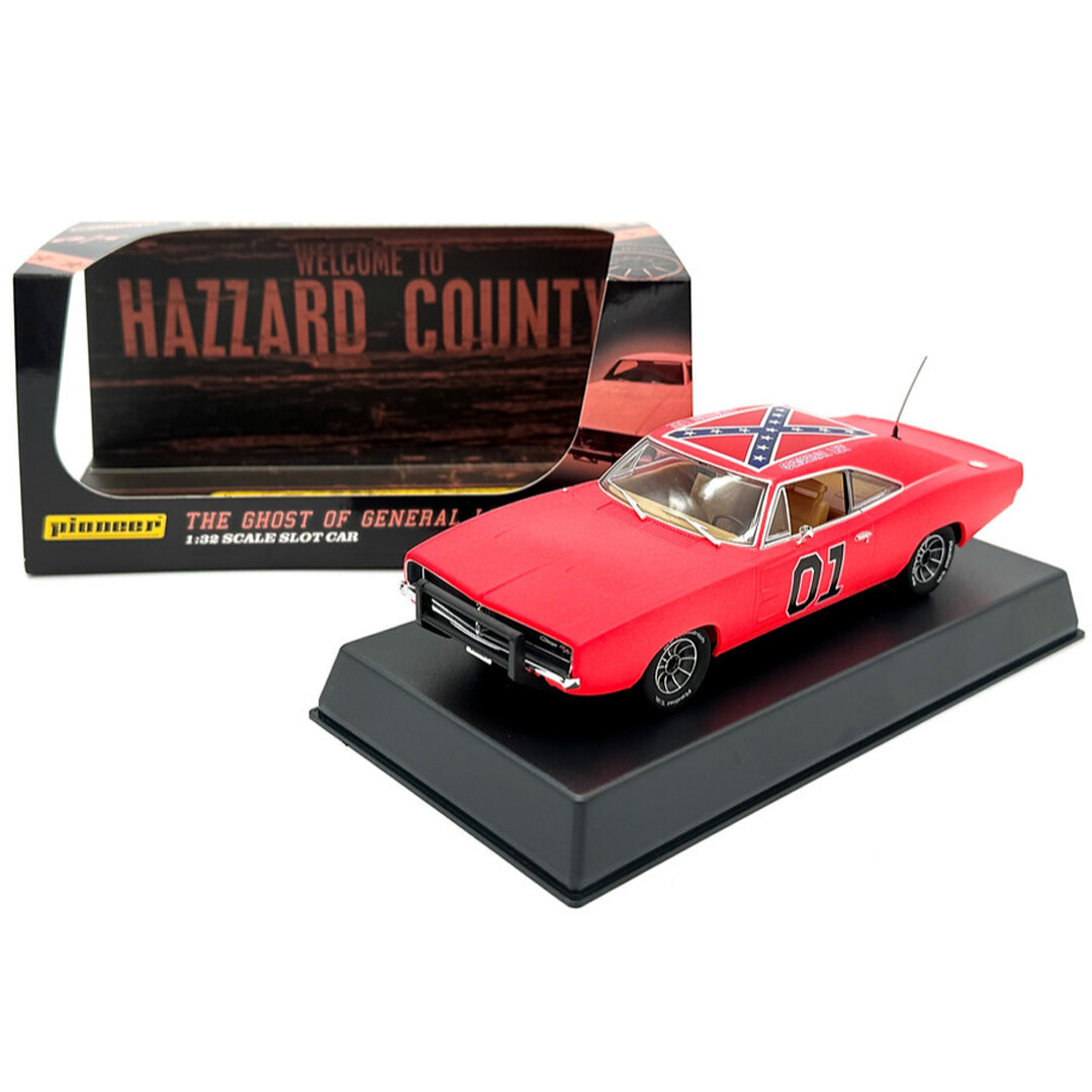 NEW Pioneer Dukes of Hazzard The Ghost General Lee Slot Car 1/32