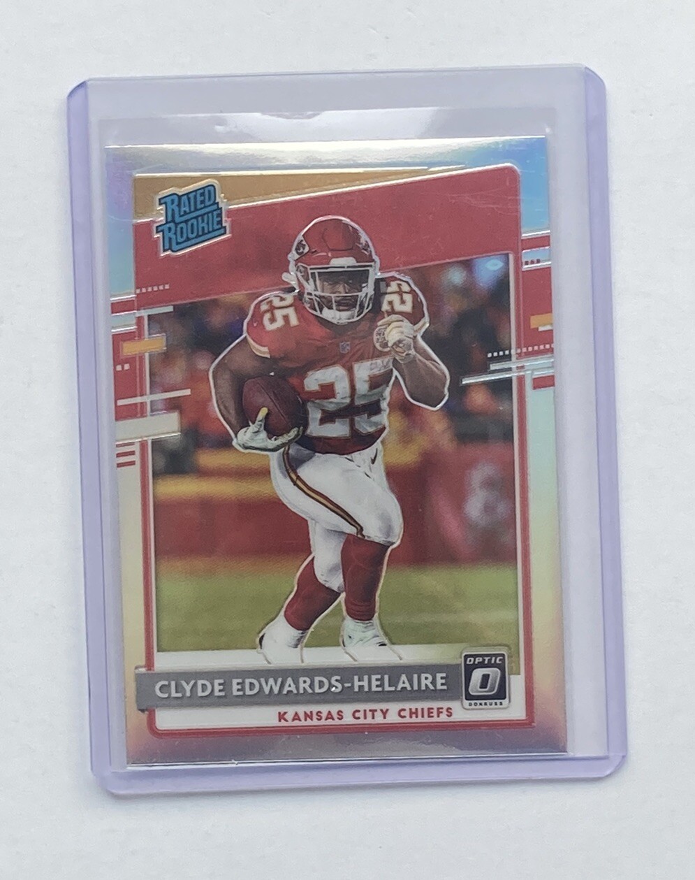 Clyde Edwards-Helaire 2020 Optic Football HOLO #171 RC Rookie Kansas City Chiefs