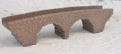 1:220 BRIDGE Z GAUGE BRIDGE Z SCALE OLD 2 ARCH STONE BRIDGE LASER ENGRAVED - Picture 4 of 9