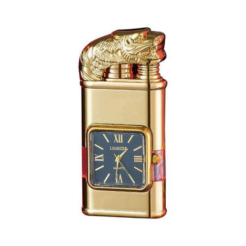 Windproof Lighter Vintage Watch Bezel Jet Flame Torch Refillable Butane - Picture 6 of 42