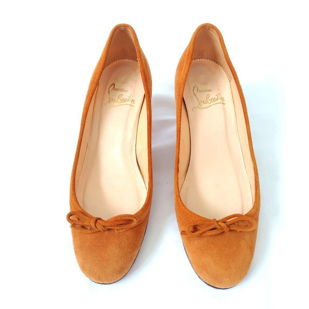 Christian Louboutin 5cm Camel Ribbon Heel Pump Size 35 US5 Preowned