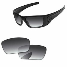 Lenslog Grey Gradient Polarized Replacement Lenses For-Oakley Fuel Cell OO9096