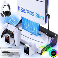 PS5 RGB Shelf Wall Mount Stand Kit for Playstation 5 Slim Digital Disc Console