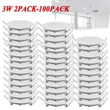 3Inch LED Ceiling Lights Ultra-Thin Recessed Retrofits Kit 6000K Daylight 3W