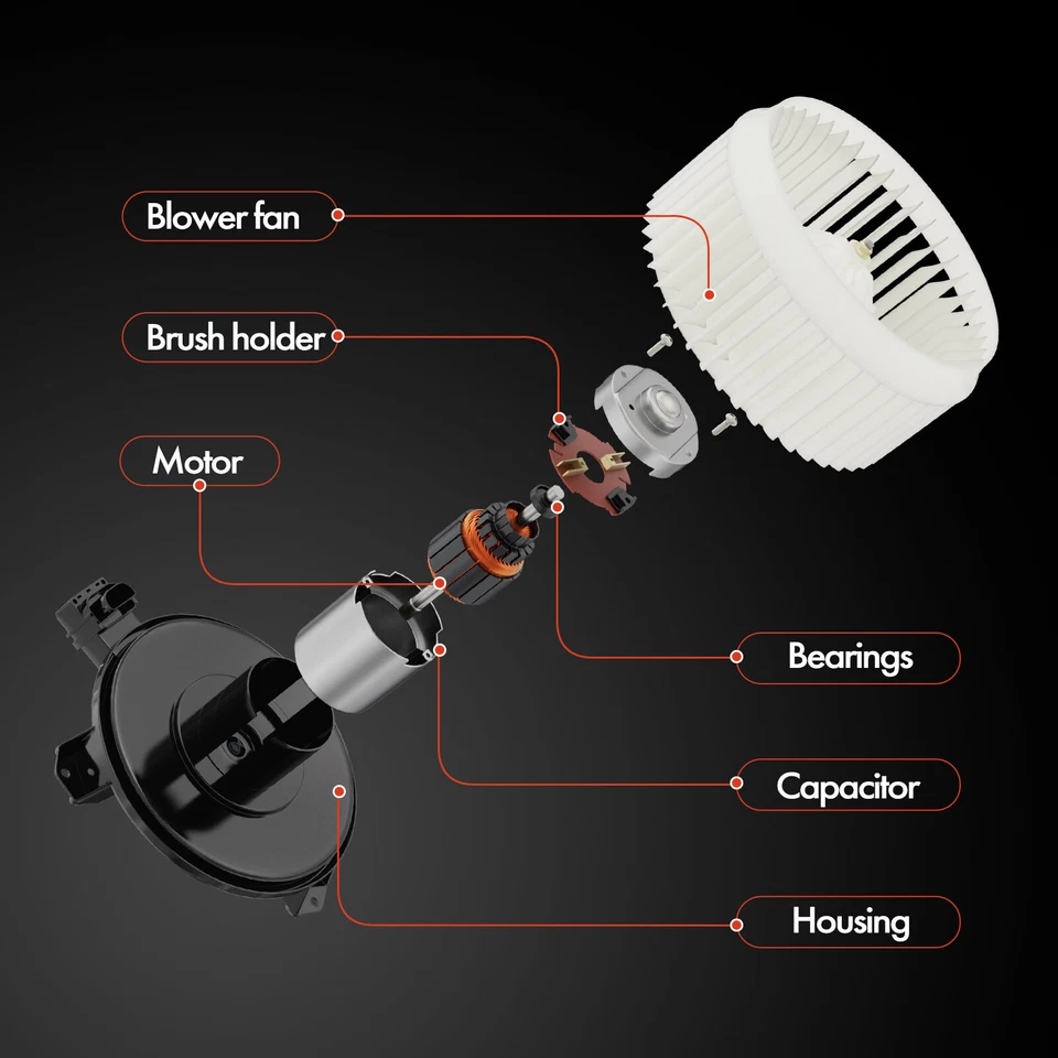 Motor soplador calentador HVAC con rueda para Toyota Mirai 16-20 Lexus CT200h HS250h Foto 4 de 4