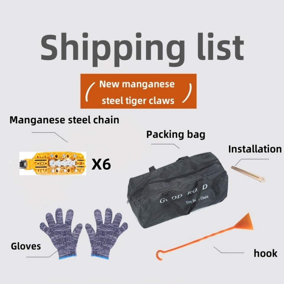 6pcs Wheel Tire Snow Antiskid Chains Car Truck SUV Emergency Winter