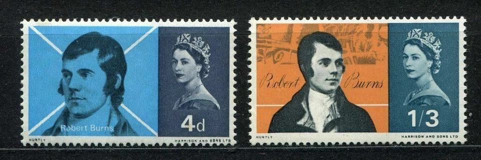 s2562) UK GREAT BRITAIN 1966 MNH ** R. Burns 2v