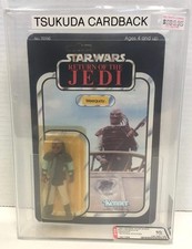 STAR WARS ROTJ 65B BACK - TSUKUDA CARDBACK - WEEQUAY - AFA 80 Y-NM -1983