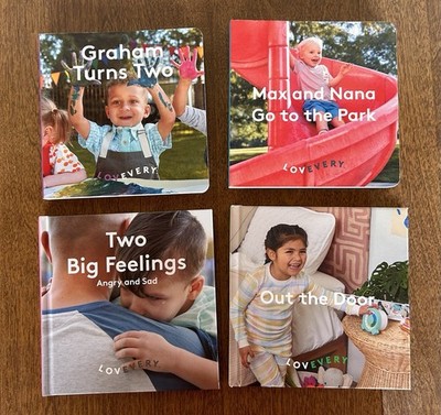 4 Lovevery Books Lot Graham Turns Two Max and Nana Two Big Feelings Out the Door
