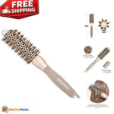 Ionic Luxury Round Hair Brush - 1Inch Barrel Perfect for Blow Drying & Styling