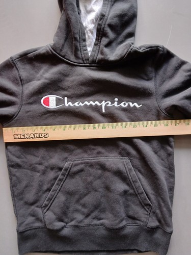 Champion AUTHENTIC ATHLETICWEAR Hoodie Sweatshirt Youth Boys Girls Size M Black - Picture 6 of 7