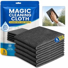 5 PCS Magic Cleaning Cloth Thick Microfiber Cleaning Cloths Streak Free Glass...